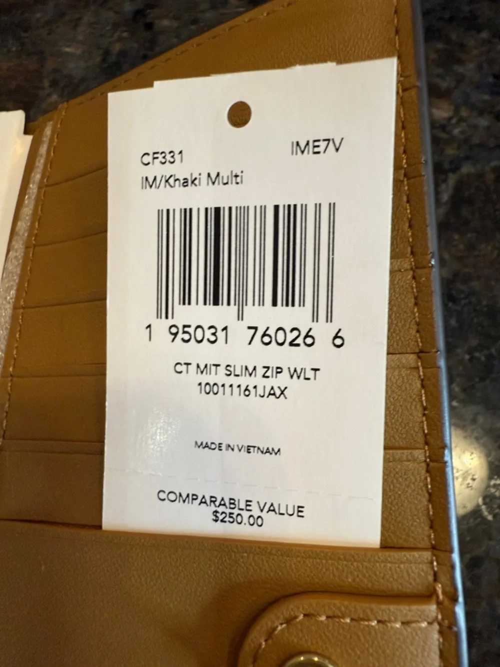 Coach Beige Signature Canvas Continental Wallet with Playful Cat Print - Picture 14 of 16